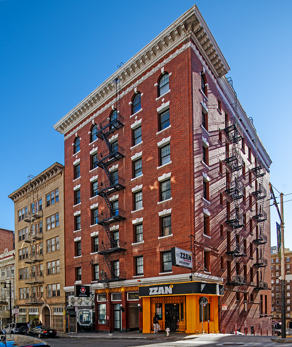 641 Post Street on Lower Nob Hill was designed by Frederick H. Meyer and built in 1914.