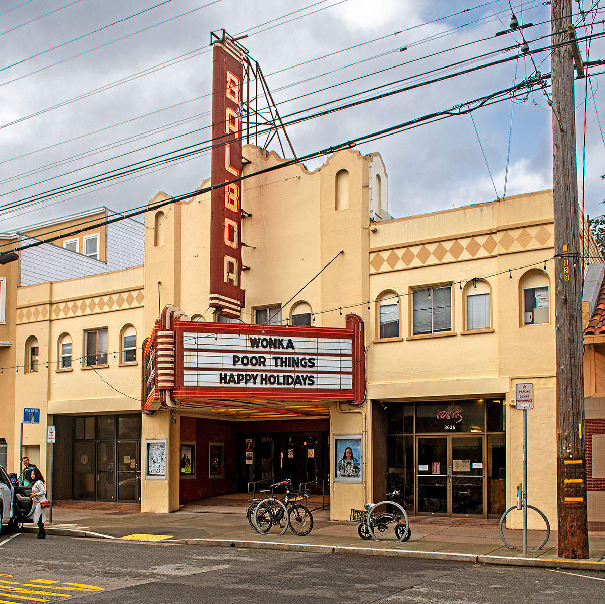 The Balboa Theater at 3630 Balboa Street was designed by Reid & Reid and built in 1926.