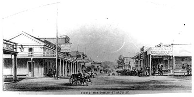 Montgomery Street in Oroville c1858