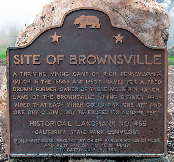 California Historical Landmark #465: Site of Brownsville