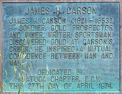 California Historical Landmark #274: Carson Hill