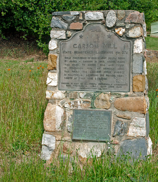 California Historical Landmark #274: Carson Hill
