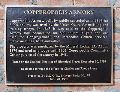 National Register #97001588: Copperopolis Armory