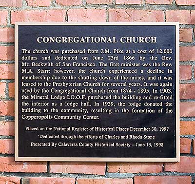 National Register #97001587: Copperopolis Congregational Church