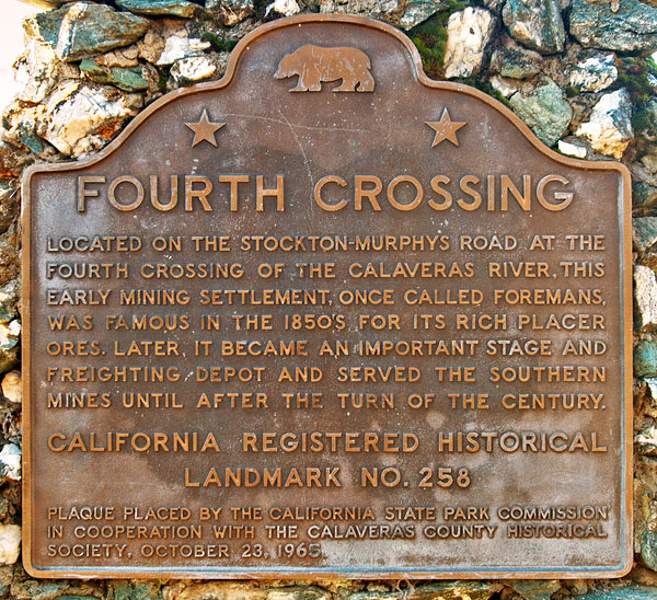 California Historical Landmark #258: Fourth Crossing