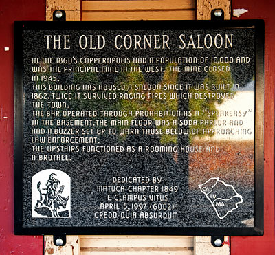 Old Corner Saloon in Copperopolis
