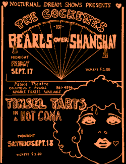 Vintage poster for a Nocturnal Dream Show by the fabulous Cockettes of San Francisco: Pearls Over Shanghai