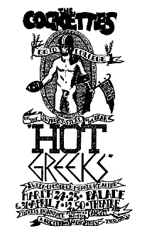 Vintage poster for a Nocturnal Dream Show by the fabulous Cockettes of San Francisco: Hot Greeks