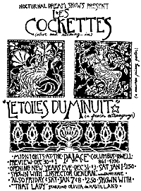 Vintage poster for a Nocturnal Dream Show by the fabulous Cockettes of San Francisco: L'Etoiles du Minuit