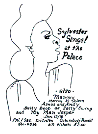 Vintage poster for a Nocturnal Dream Show by the fabulous Cockettes of San Francisco: Sylvester Sings