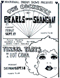 Vintage poster for a Nocturnal Dream Show by the fabulous Cockettes of San Francisco: Tinsel Tarts in a Hot Coma