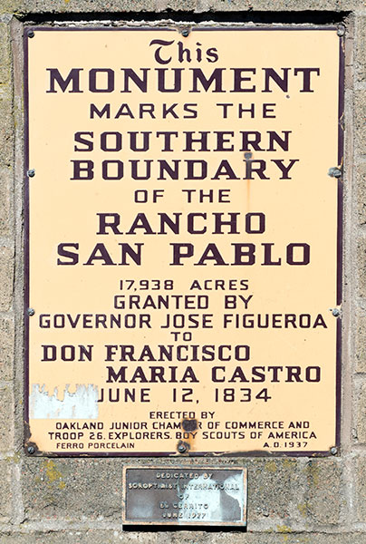 California Historical Landmark #356: Don Francisco Maria Castro Home in Contra Costa County
