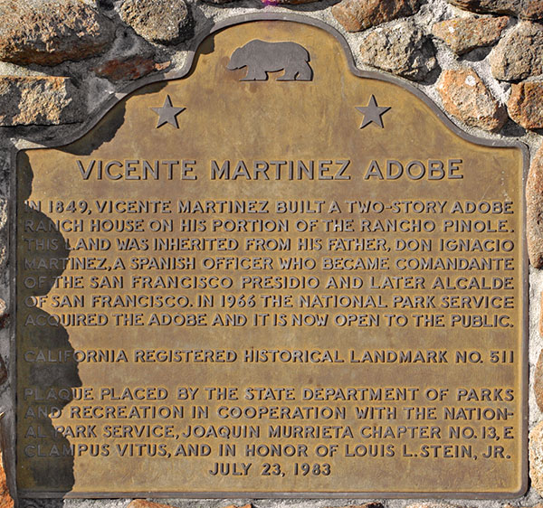 California Historical Landmark #511: Vicente Martinez Adobe