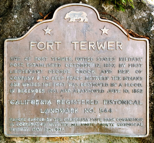 California Historical Landmark 544: Fort Terwer Site in Klamath, California