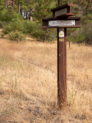 Johnson Cutoff Trail Marker 25: Cutoff to Johnson Ranch and Placerville