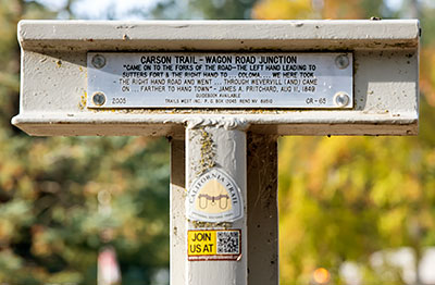 Carson Trail Marker 65: Wagon Road Junction