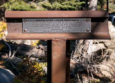 Johnson Cutoff Trail Marker 15: Silver Creek Ranch