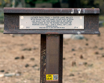 Luther Pass Trail Marker 4: Enter Lake Valley