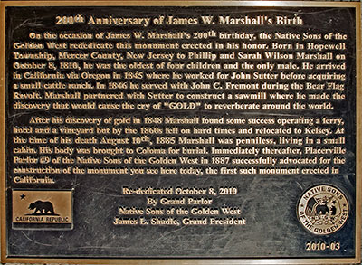 James W. Marshall Anniversary