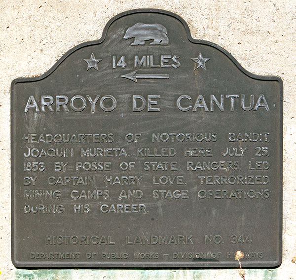 California Historical Landmark #344: Arroyo de Cantua