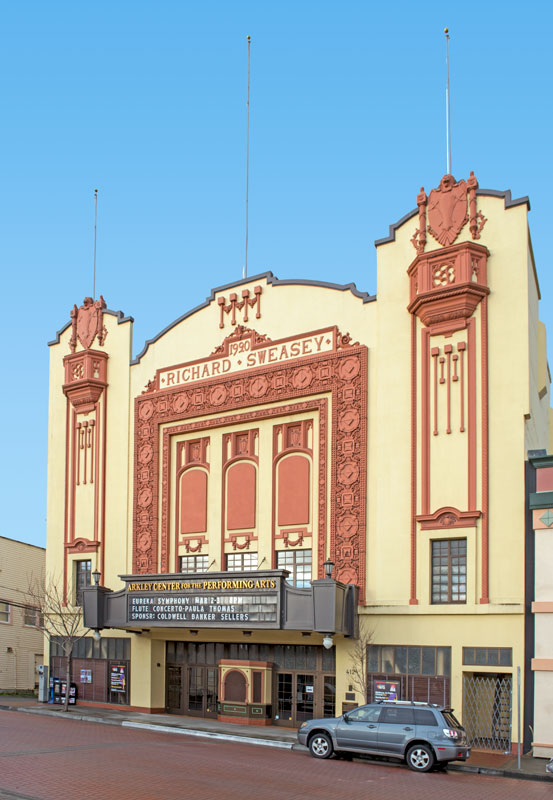 The Sweasey Theater in Eureka was designed by Reid & Reid and built in 1912.
