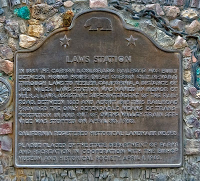 California Historical Landmark #953: Laws Station