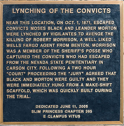 Historic Point of Interest: Lynching of the Convicts Near Bishop