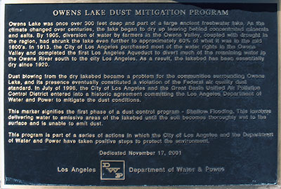 Owens Lake Dust Mitigation Program Near Keeler, California
