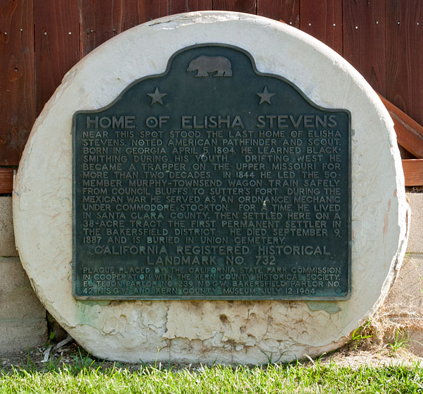 California Historical Landmark #732: Home of Elisha Stevens in Bakersfield