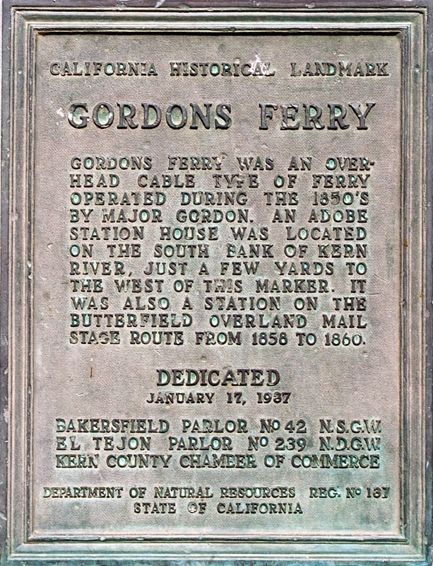 California Historical Landmark 137: Site of Gordon