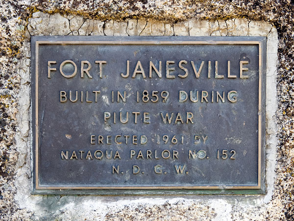 California Historical Landmark 758: Fort Janesville in Janesville, California
