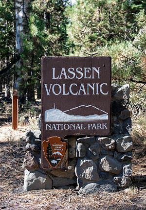 Nobles Trail 37: Butte Creek Marker in Lassen Volcanic National Park