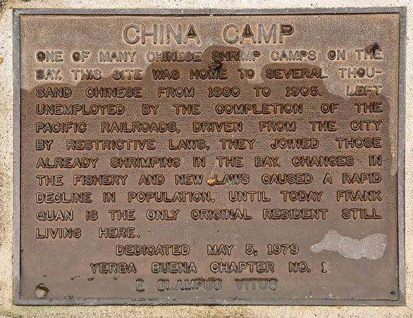California Historical Landmark #924: China Camp