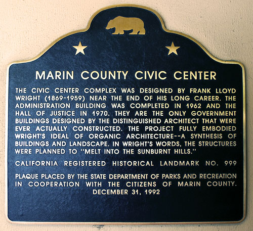 California Historical Landmark #999: Marin County Civic Center