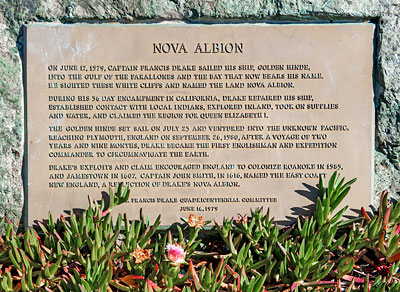 Nova Albion Marker at Point Reyes National Seashore