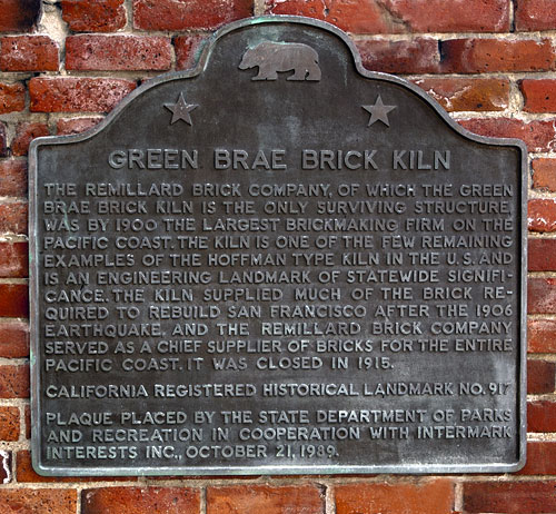 California Historical Landmark #917: Green Brae Brick Kiln