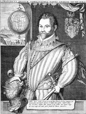 Engraving of Sir Francis Drake
