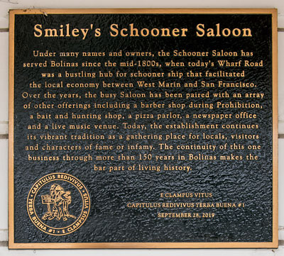 Smiley's Schooner Saloon in Bolinas, California