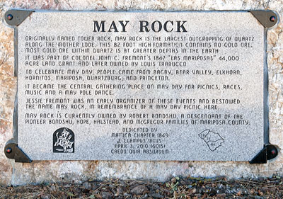 May Rock in Bear Valley