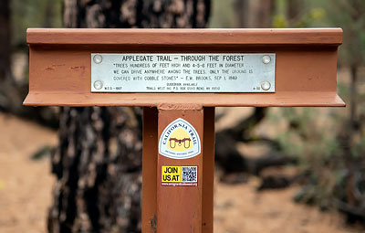 Applegate Trail Marker 30: Through the Forest