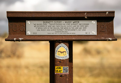 Burnett Cutoff Trail Marker 2: Muddy Water