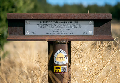 Burnett Cutoff Trail Marker 3: Over a Prairie