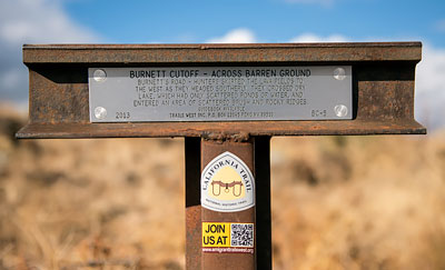 Burnett Cutoff Trail Marker 5: Across Barren Ground