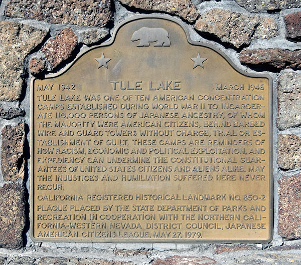California Historical Landmark 850-2: Site of Tule Lake Relocation Center