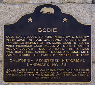 California Historical Landmark 341: Bodie