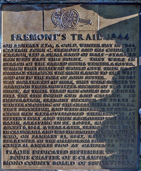 California Historical Landmark #995: Fremont Expedition Trail