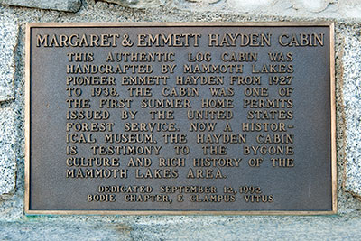 Historic Point of Interest: Margaret and Emmett Hayden Cabin in Mammoth Lakes