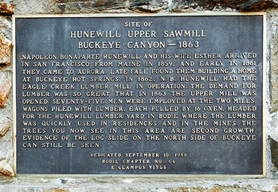 California Historic Point of Interest: Hunewill Upper Sawmill