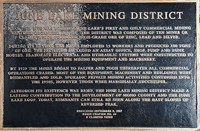Historic Point of Interest: June Lake Mining District