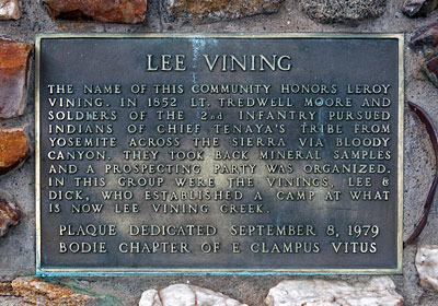 California Historic Point of Interest: Lee Vining